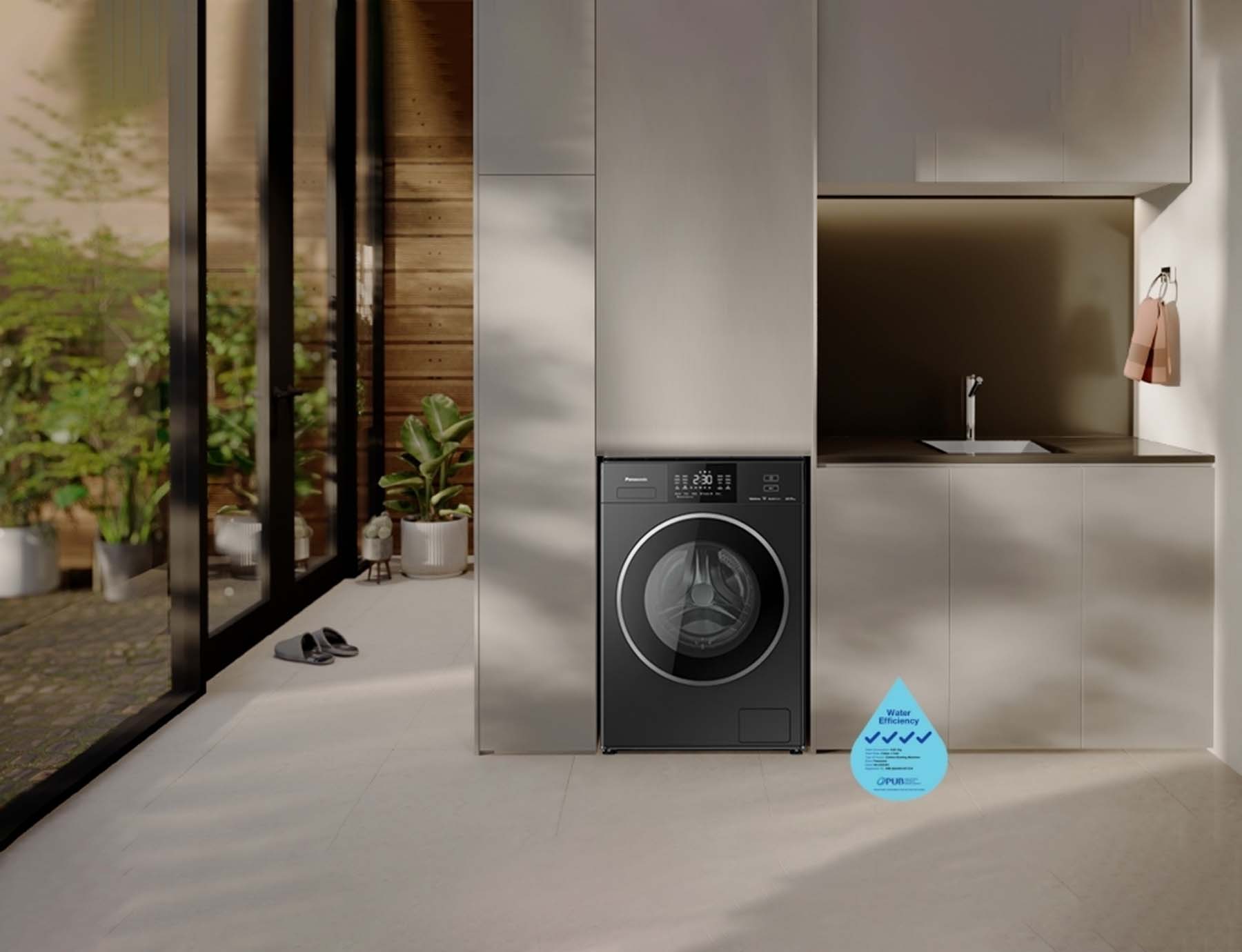 PANASONIC WASHER FRONT-LOAD INVERTER 12.5KG BLUE-AG+ ACTIVE-FOAM