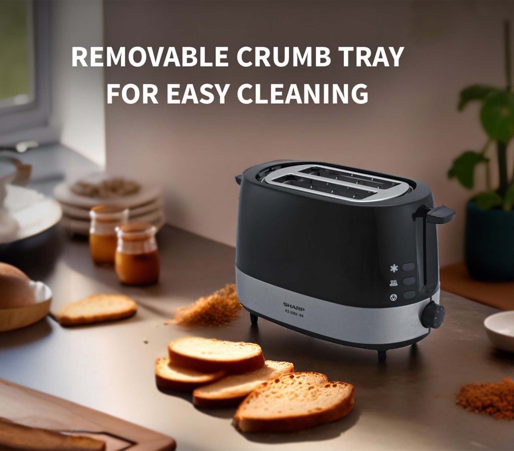 SHARP TOASTER BREAD 850W - KZ-2S02 - Sunsimexco Ltd